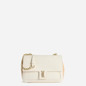 1ª Classe Alviero Martini Borsa Donna Tracolla Bay Lock Bag Avorio con Catena